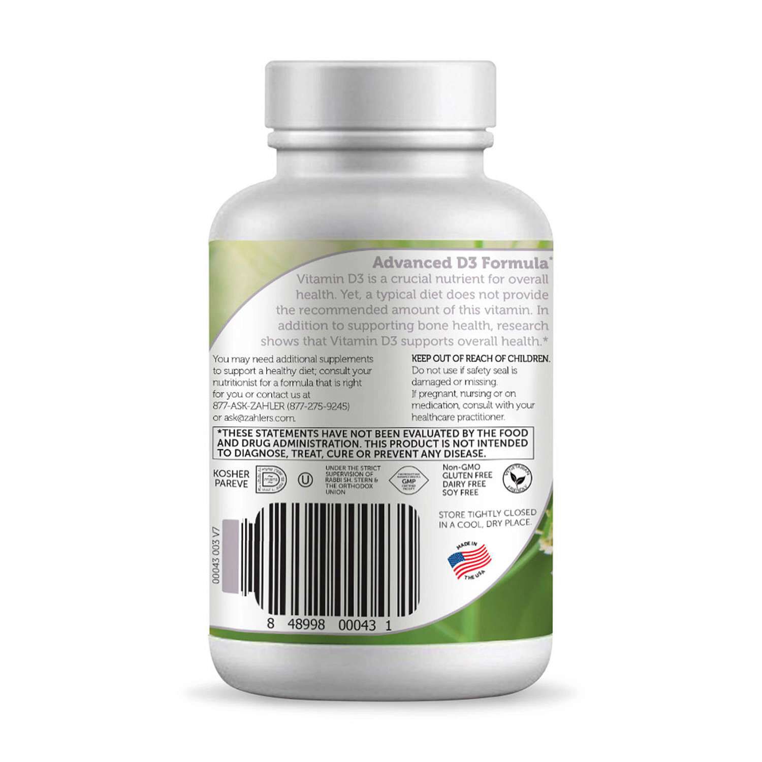 Vitamin D3 5000 IU - 250 Softgels (250 Servings)